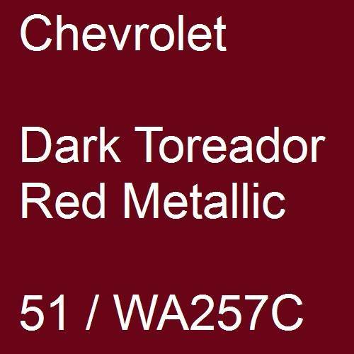 Chevrolet, Dark Toreador Red Metallic, 51 / WA257C.